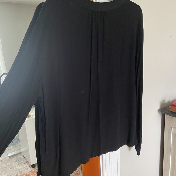 GAP Long Sleeve V-Neck Blouse in Black [XL] - Picture 5 of 5